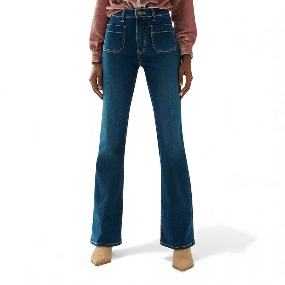 Anthropologie Pilcro The Icon Flare Mid Rise Jeans Womens Size 30